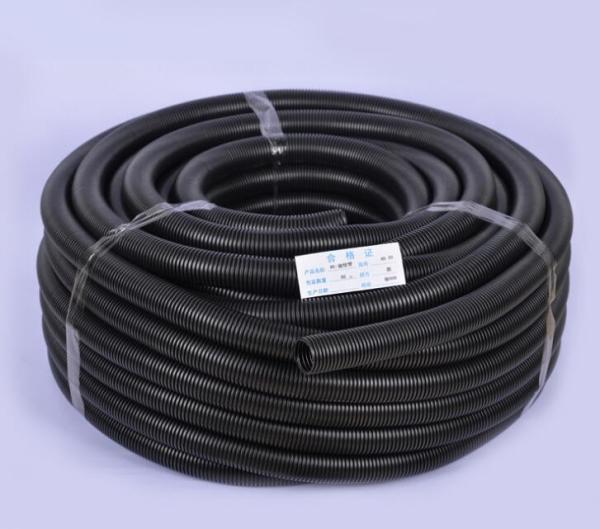 Black PE Plastic Bellows Polyethylene Threading Hose Wire And Cable Protection Sleeve