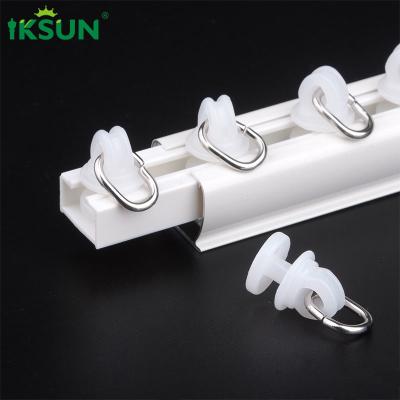 Aluminium Alloy Single Curtain Track , Ceiling Hanging Curtain Rail 0.5mm Ultrathin