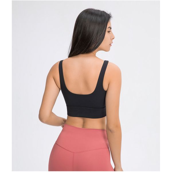 Верхняя часть танка фитнеса самого последнего подковообразного эластичного женщин спорт бюстгальтера ремня широко женская с пусковой площадкой