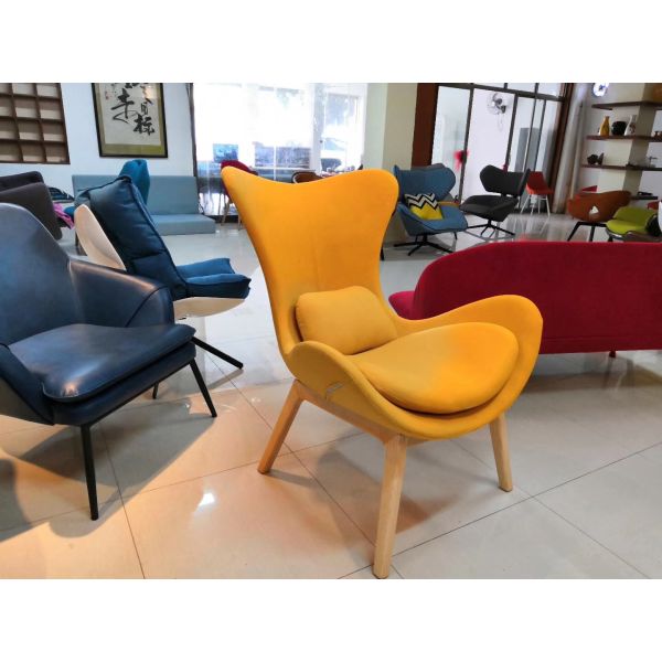 Noble designed hotel lobby furniture commercial leather covered leisure chair