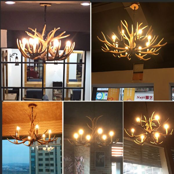 Deer horn chandelier for Coffee Shop Bedroom Living room Lighting Fixtures (WH-AC-04)
