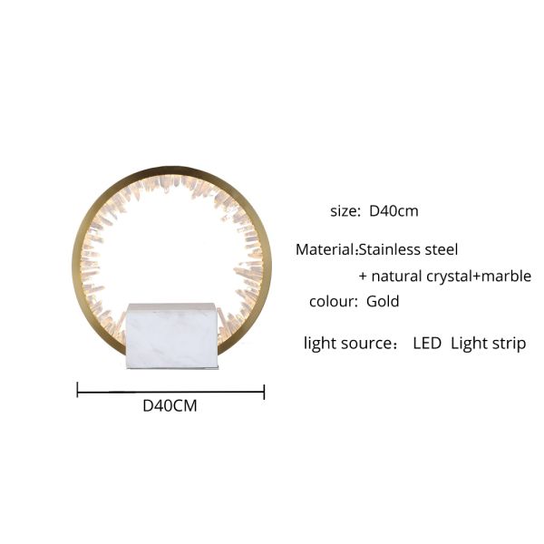 Living room decoration crystal table lights gold bedside gold table lamp(WH-MTB-133)