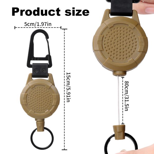 Deyi Badge Reel  Heavy Duty Metal Retractable Keychain