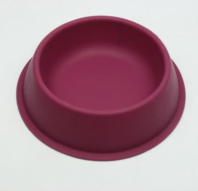 FDA Standard Red Plastic Pet Bowls / Dog Food And Water Bowl Food Grade