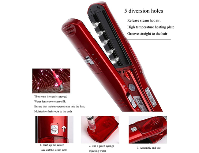 Раскручиватель волос пара квартиры утюга 5 скоростей керамический автоматический Frizz доказательство