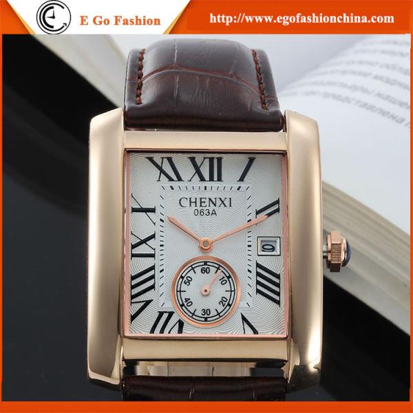 063A Fashion European Hotsale Watches Women Luxury Watch Rose Gold Square Quartz Watch New