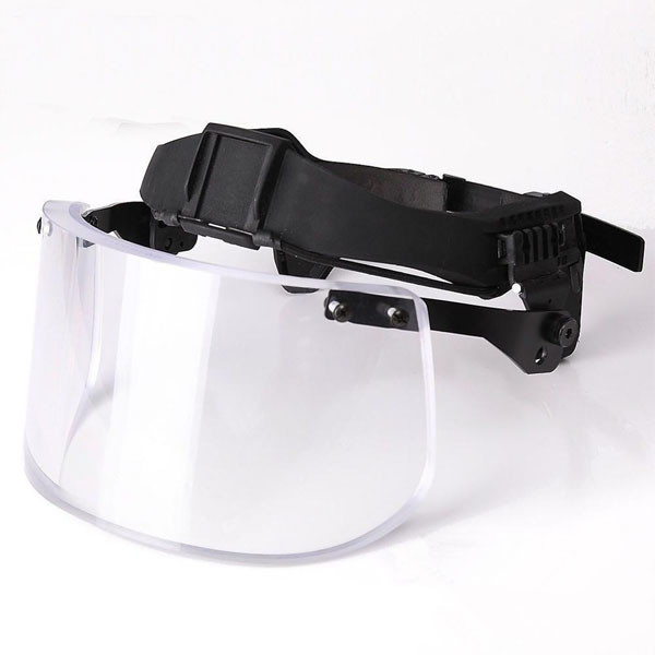 PC PU Acrylic Ballistic Face Mask Level IIIA Bulletproof 145*385mm