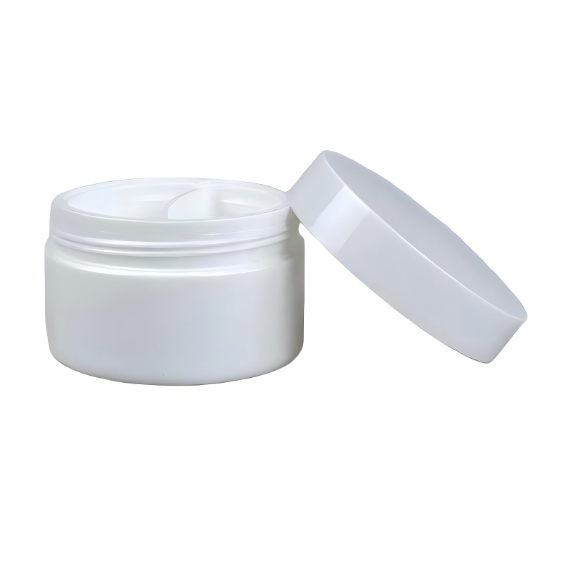 Wholesale 50+50g Double Grid Plastic PP Cream Jar with Dual-Grid Separate Storage for Skincare Products