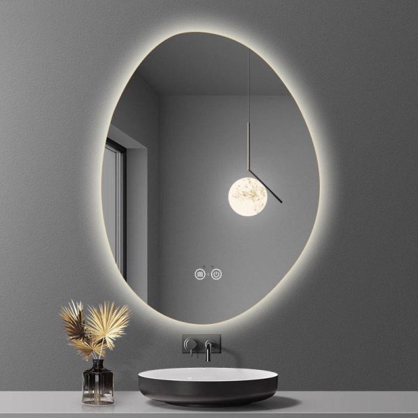 Kingstin Premium Asymmetrical Smart LED Bathroom Mirror | Motion Sensor & Anti-Fog Technology | Modern Minimalist Design