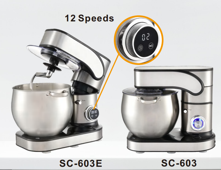 Dough Mixer，Stand Mixer-12 speeds 12L bowl 200W