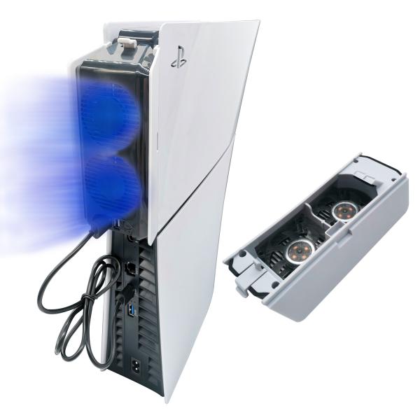 High Speed Low Noise Rear Cooling Fan for PS5 Slim Console with 2 Cooler fans
