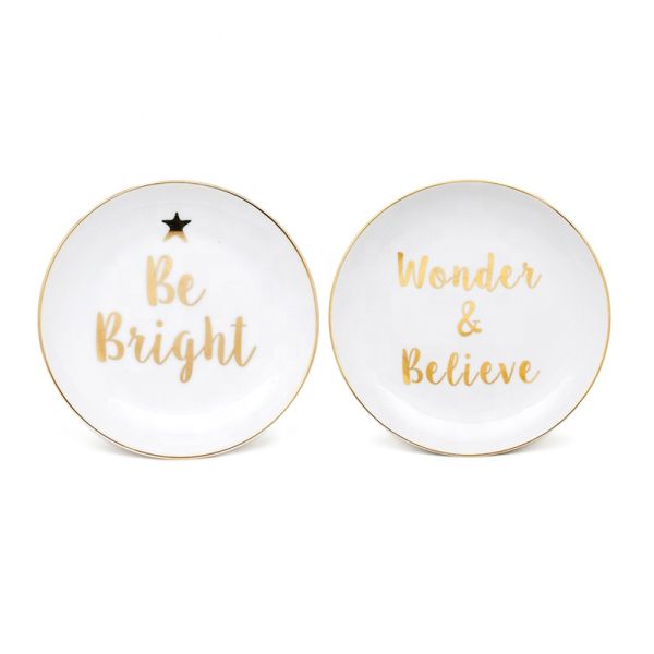 Сладкий белый на заказ Керамическая плита Печать дизайны Керамическая плита на Рождество