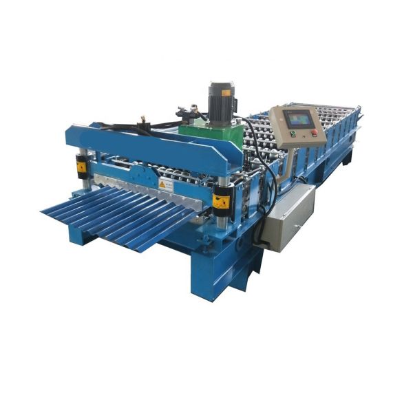 7/8 Roof Roll Forming Machine Corrugated Galvanized Metal Automatic Cutting
