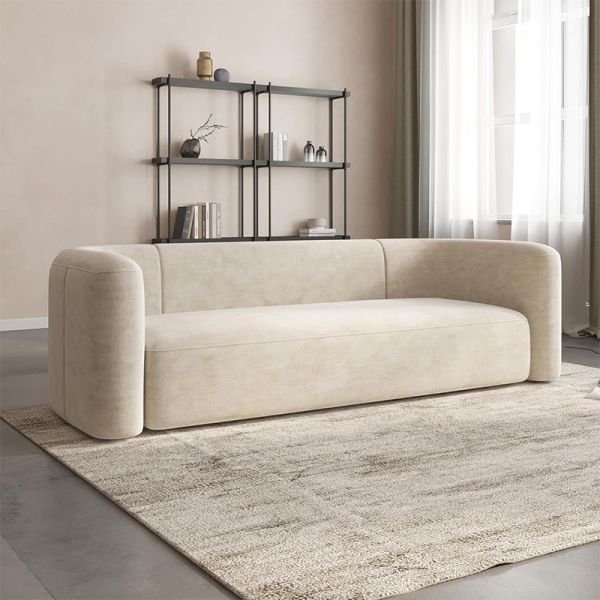 Nordic Design Three Seat Fabric Frame Tufted Eco-Friendly Space-Saving Sofa Living Room