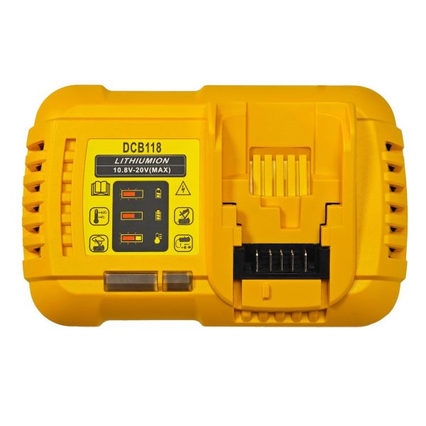 Compatible Dewt DCB118 Fast Charger 20V Lithium-Ion Battery for Electric Tools Cordless Drills AC100-240V One Year Warranty