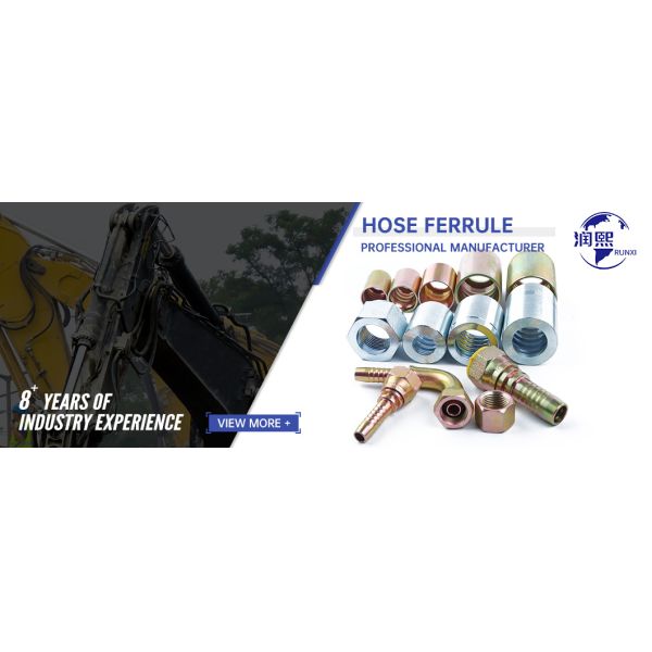 Galvanized Steel Hydraulic Hose Crimp Ferrules High Pressure Rubber Hose Assembly