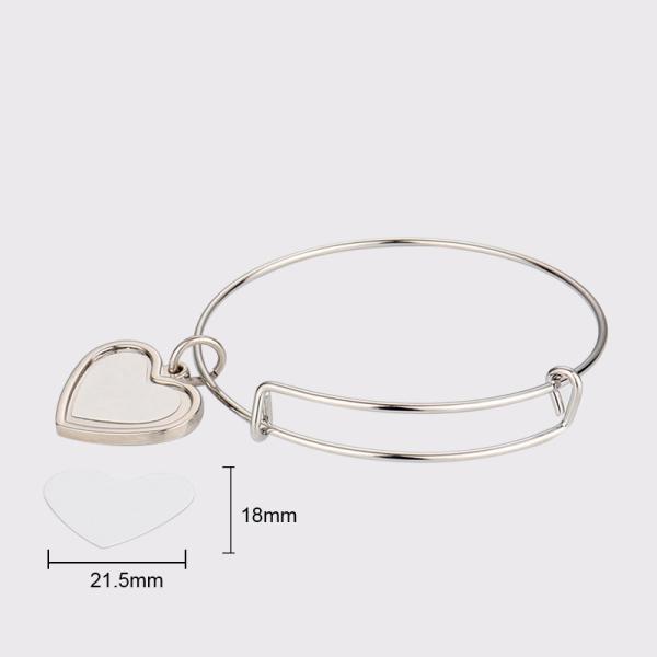 Bracelets de bijoux pour femmes, diverses formes, bracelets en métal vierges pour sublimation