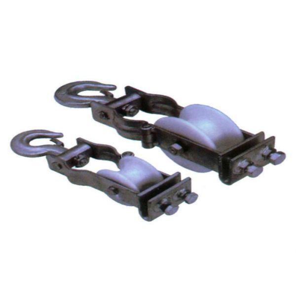 Transmission Line Stringing Tools Single Sheave Nylon Stringing Pulley Block