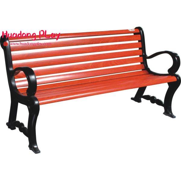 Commercial Grade Weatherproof  3 Seater Outdoor Benches  Resting In Garden Red  Brown