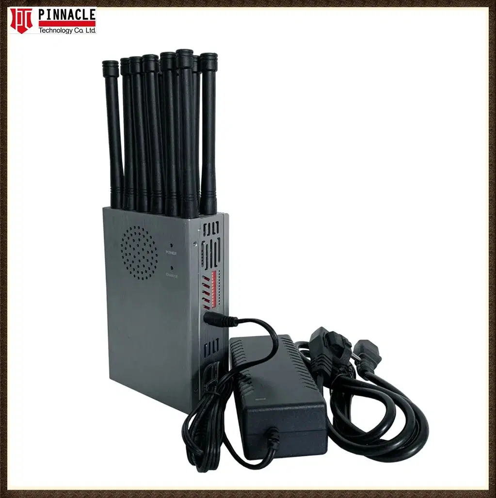 12CH портативный сотовый военный сотовый телефонный джаммер VHF UHF радиосигнал блокировщик
