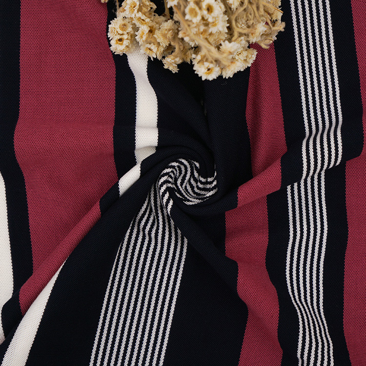 Конфигурация жесткая хорошая версия Ленджин Модальный полосатый материал ткань для футболок