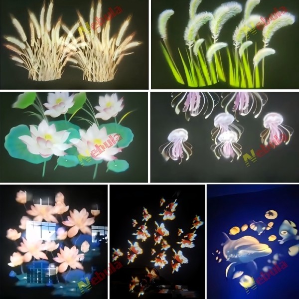 100W Outdoor LED Projection Light Ripple Floating Effect Garden Zoom Light