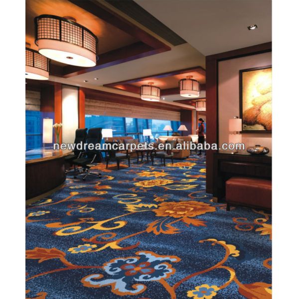 Stock 20% Nylon 80% Wool Five-Star Woven Axminster Carpet for Hotel Lobby Restaurant