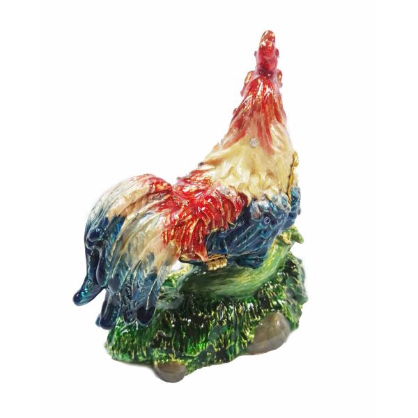 Wholesale rooster metal jewelry box rooster decorative box fashion rooster cock jewelry box