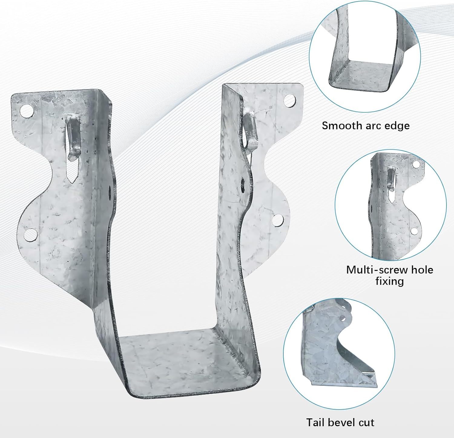 Metal Face Mount Joist Hangers, Lu26 Joist Hanger Galvanized, Hurricane Ties for Rafter

