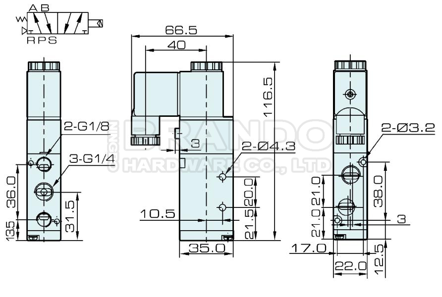 AirTAC Type 5/2 Way BSPT 1/4'' Pneumatic Air Valve Single Solenoid 24VDC 220VAC 4V210-08