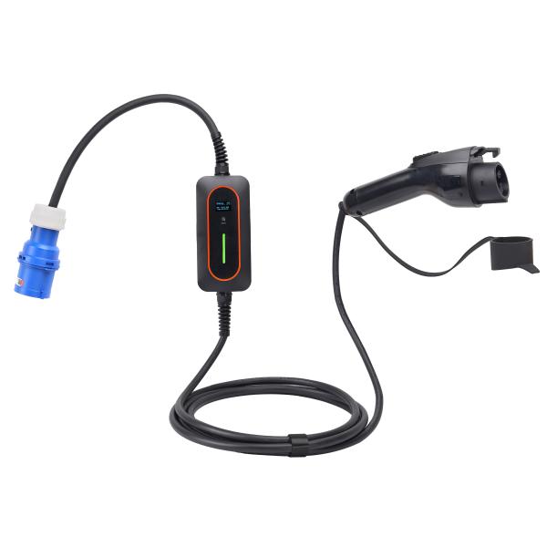 7kW at 32A Or 3.7kW at 16A Mobile Electric Car Charger for 1 Phase Input Voltage Range and Durable Charging