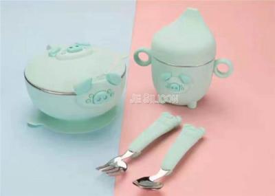 BPA Free Silicone Baby Products , Blister Package Silicone Toddler Bowl