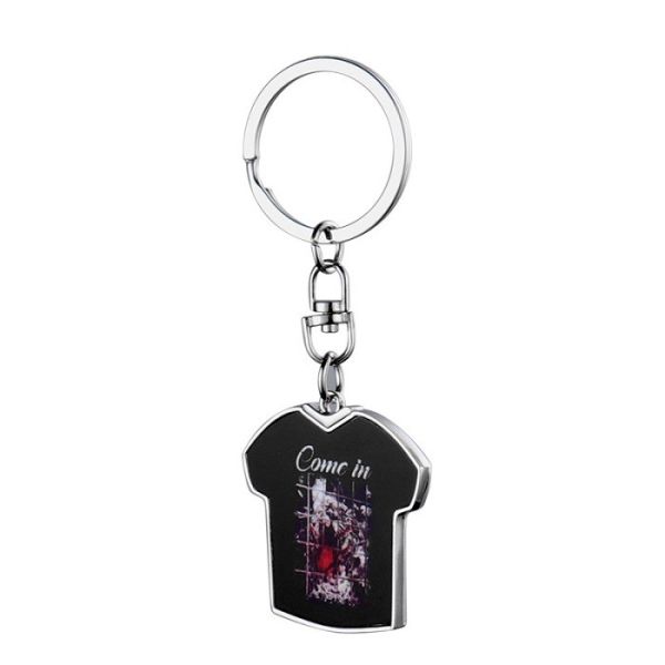 Custom Metal Bulk Sport Soccer Jersey Keychain Sublimation Blank Metal Keychain