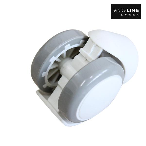 Rouleaux de meubles Beige blanc 2 50mmPU roues chaise de bureau en nylon rouleaux silencieux roue universelle