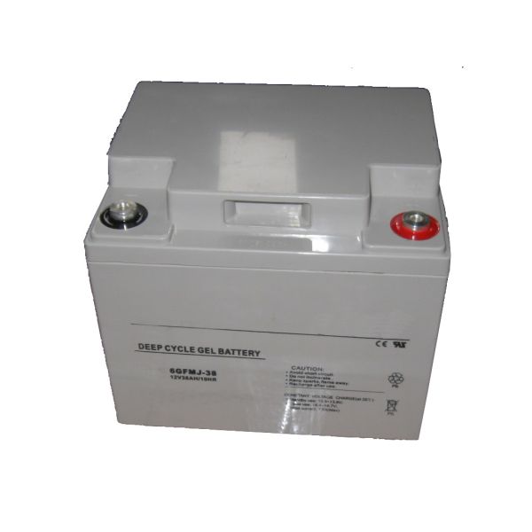 12V38AH Gel Deep Cycle Battery with 12 Years Design Life and Maintenance Free for Solar Power