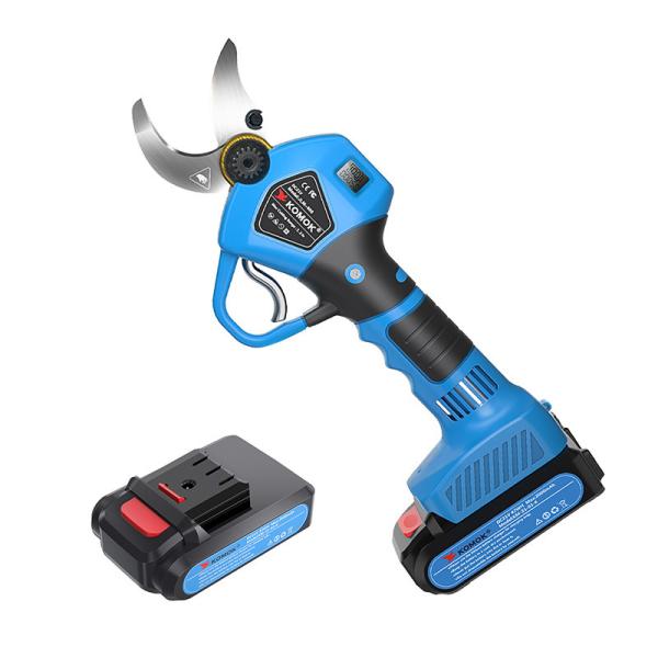 Lightweight Electric Garden Pruners , 30mm Blue Cordless Hand Pruners