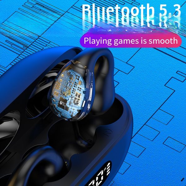 Waterproof Standard IPX-6 TWS BT 5.3 Earphone Touch Control and Battery Indicator Digital Display for LED Wireless Headphone