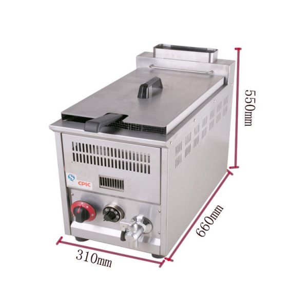 Único cilindro friável de Fried Fruit Commercial Catering Equipment para o alimento