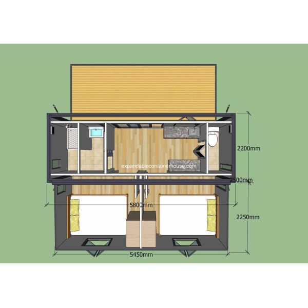 Stable Folding Container House With Sturdy Steel Frame / Sandwich Panel