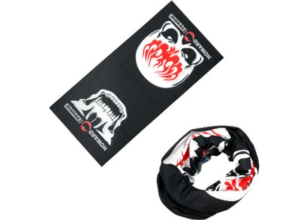 Black White Skull  Tubular Headwear / Scarf 25 * 50cm Digital Printing