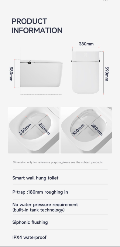 Découvrez la dernière technologie de salle de bain avec notre toilette intelligente moderne pour une expérience luxueuse