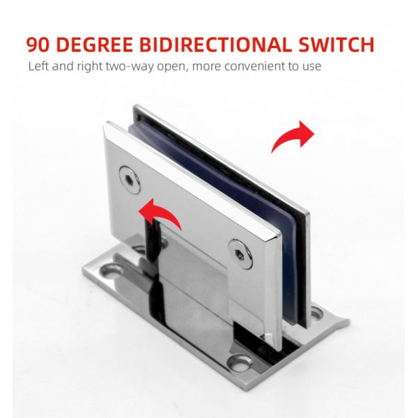 Отель ванная комната H тип нержавеющей стали зеркало душ стеклянные дверные петли 12 мм бебельный край
