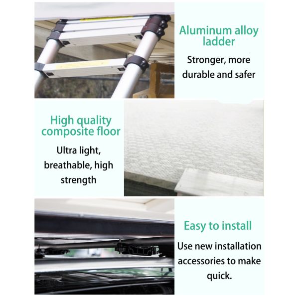 Large Space 4 Men Car 20x20 Hard Case Roof Top Tent