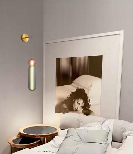 Designer Colored Pendant Lamps LED Stained Glass Pendant Light Bar Shop Restaurant Light(WH-AP-603)