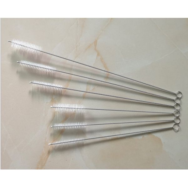 Многофункциональная щетка чистки соломы нержавеющей стали бутылки пробирки нейлона 10 ПК небольшая