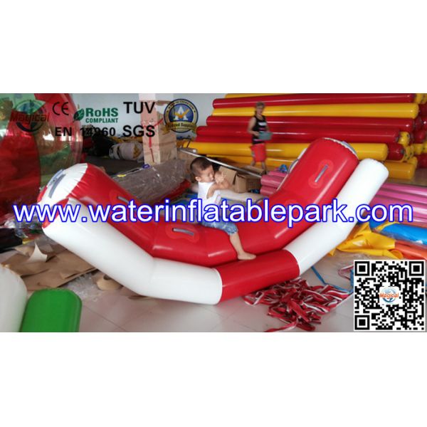 Water Sport Toys Inflatable Water Seesaw / Kids Seesaw Pool Float in Red and White