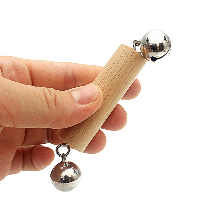Колокольчик 6 медленно двигает деревянная древесина бука Teether Teethers безопасная Tambor