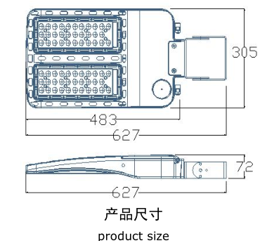 Уличный свет приведенный СМД на открытом воздухе высокий еффик, 150В-300В привел тип кронштейны Шоебокс светлый ИП66.фоур