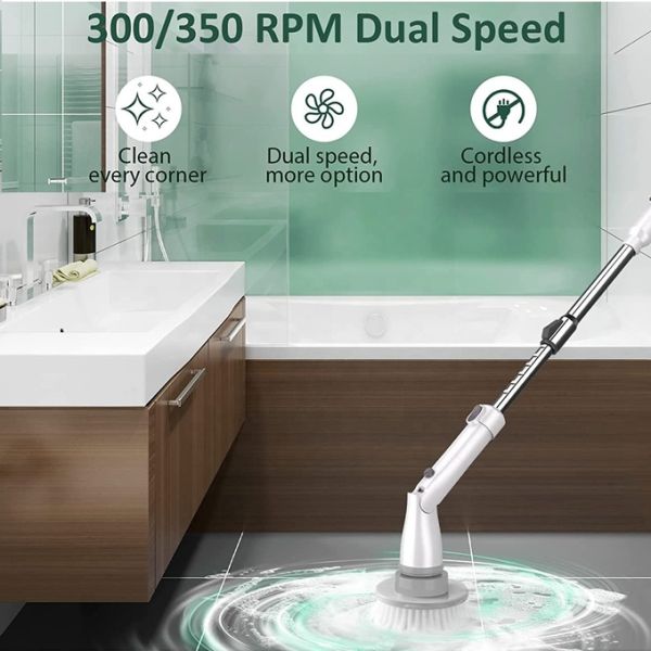 Аккумуляторный электрический свин-скрубер чистящая щетка 2500mAh