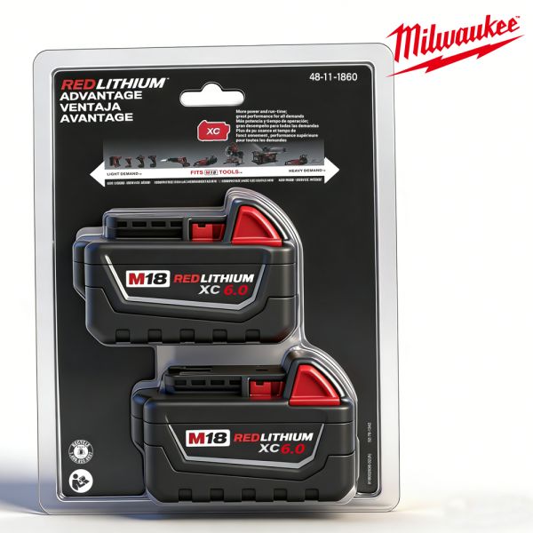 18650 Milwaukee M18 Battery 18V 6Ah M18B6 Power Tool Rechargeable Battery